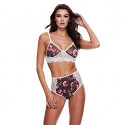 Baci - Dessous-Set mit Blumen & Spitze