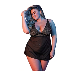 Babydoll with Fly Away Back & G-Set (Black)